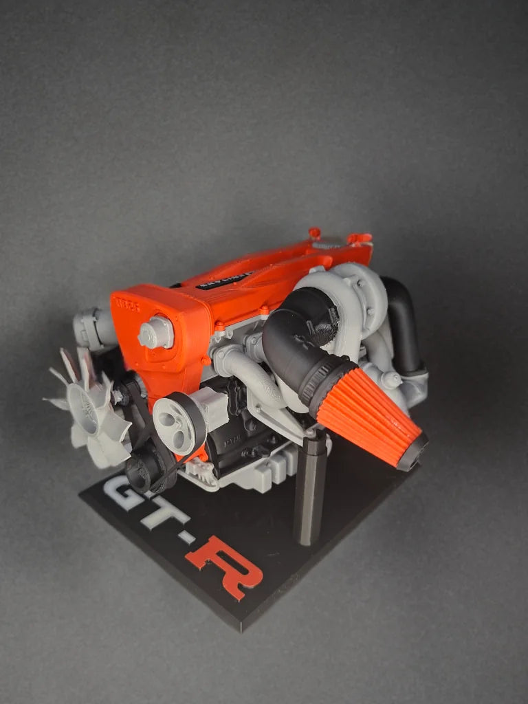 Nissan GT-R RB26DETT 3D Motor Maketi – Detaylı Masaüstü Sergi Modeli