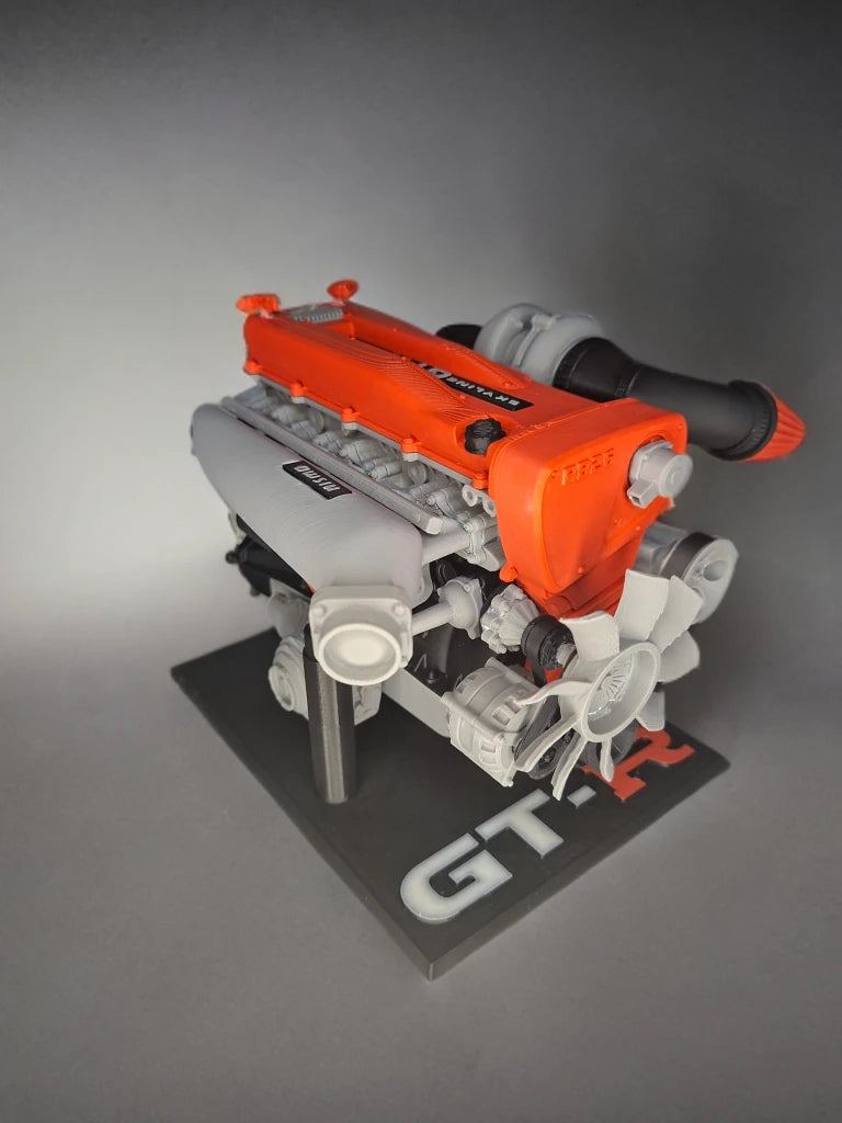 Nissan GT-R RB26DETT 3D Motor Maketi – Detaylı Masaüstü Sergi Modeli