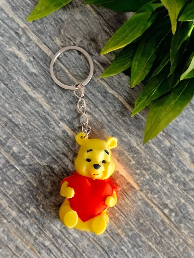 winnie the pooh Sevimli Ayıcık Kalpli Anahtarlık